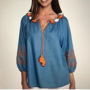 Brown and ivy blouse